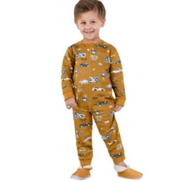 Imagem de Macacao Pijama Brandili moletom flanelado inverno com ziper-Masculino