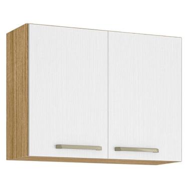 Imagem de Armário Aéreo Ametista 2 Portas 80 cm Freijó Supremo - Kits Paraná