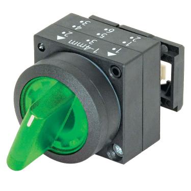 Imagem de Botão Frontal 2X45 C/Trava Iluminado Verde 3SB3001-2DA41 - Siemens