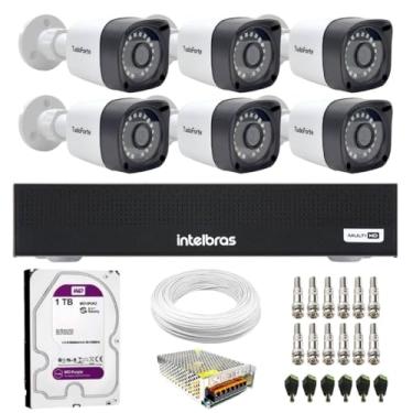 Imagem de Kit 6 Câmeras Tudo Forte TF 2020 B Full HD 1080p Bullet Visão Noturna 20M Proteção IP66 + DVR Gravador Intelbras MHDX 1108-C 8 Canais + HD 1TB Purple