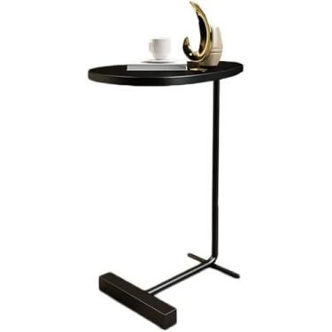 Imagem de Mesa de canto de luxo leve mesa lateral simples sala de estar sofá varanda rede vermelha pequena mesa lateral armário de cabeceira estreito móvel pequeno apartamento mesa de centro, A