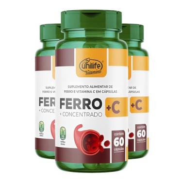 Imagem de Ferro + Vitamina C Unilife 60 Cápsulas 3un