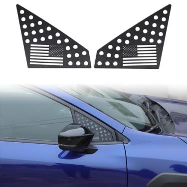 Imagem de Espelho retrovisor de carro lateral triângulo janela persiana capa compatível com Subaru Crosstrek 2024 2025 acessórios externos, alumínio lateral triângulo janela triangular, tampa de saída de ar, 2