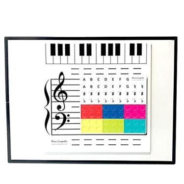 Imagem de Quadro Branco Magnético, Aulas de Música, Assistente de Ensino, Quadro Sem Moldura, Dois Lados, Quadro Branco para Professor de Piano, Sala de Aula de Música