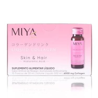 Imagem de Colágeno Líquido Skin and Hair Miya Kea | Programa de 10 dias | Fórmula Avançada com 6000mg de Peptídeos de Colágeno | Hidratação e Elasticidade para Pele e Cabelos | Sabor Pêssego