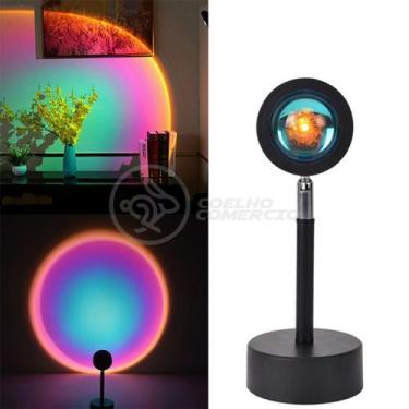 Imagem de Mini Ring Light Sunset Projetor Lâmpada Tiktok Usb Presente Dia Dos Na