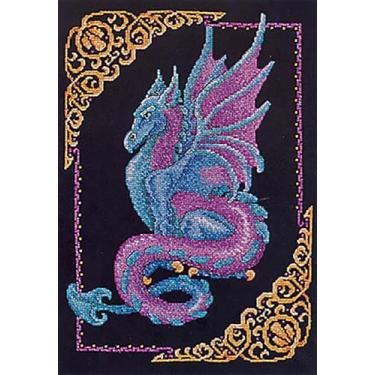 Imagem de Janlynn Kit de ponto de cruz, 38 cm x 28 cm, imagem de dragão mítico