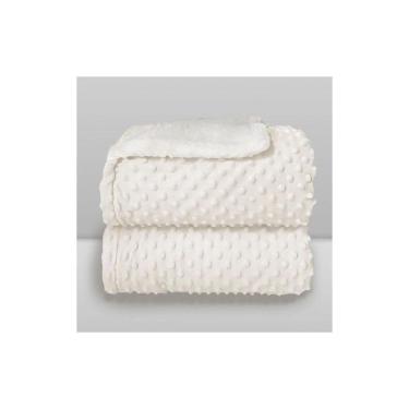 Imagem de Cobertor Donna Laço Bebê Plush com Sherpa Dots Bolinhas