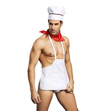 Imagem de BESTOYARD Feminino Homens Sexy Outfits Lingerie Conjunto Chef Sexy Cosplay Outfits Avental para Despedida de Solteiro Role Play Traje Garçom Lingerie Presente de Aniversário Dos Namorados