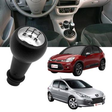 Imagem de Manopla Bola De Câmbio Citroen C3 C4 AirCross Tampa Cromada - NAT