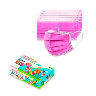 Imagem de Máscara Infantil Tripla Descartável 25un Pink - lola