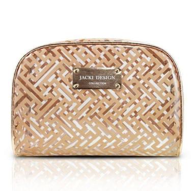 Imagem de Necessaire Retangular Diamantes Jacki Design Dourado