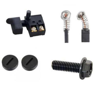 Imagem de Jogo Serra Mármore Makita 4100NH Gatilho Escovas de Carvão Tampa Porta