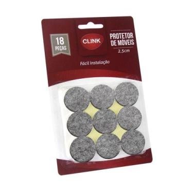 Imagem de Protetor De Móveis Redondo De Feltro Com 18 Unidades - Clink