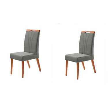 Imagem de Kit 2 Cadeiras Milão - Linho Francês - Gran Decore