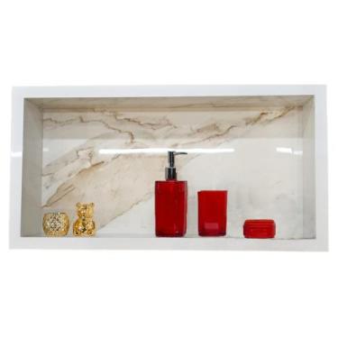 Imagem de Nicho Para Banheiro - Porcelanato Branco Polido 60x30x10 Cm - PHZ, Cal
