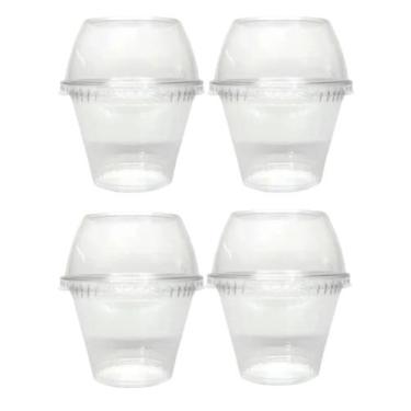 Imagem de kit 10 Embalagem copo da felicidade 250ml tampa bolha G677 - Blook