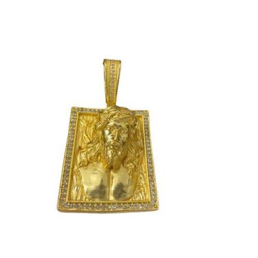 Imagem de Pingente rosto de cristo gg - banhado a ouro 18k - ToJoia18k