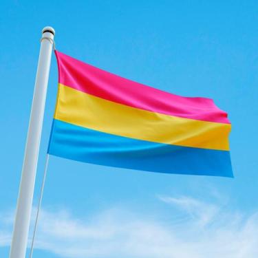 Imagem de Bandeira Avulsa Orgulho LGBT Cores em Cetim Brilhante - Tamanho Pequen