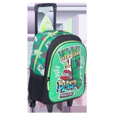 Imagem de Mochila Escolar de Rodinha Minecraft Original Oficial - Sestini