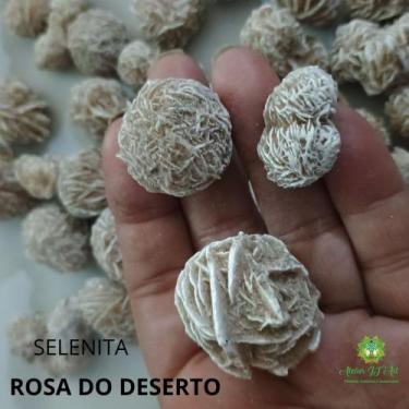 Imagem de Selenita Rosa do Deserto Kit com 3 unidades  - conexão com a Terra / E