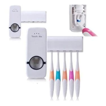 Imagem de Dispenser Creme Dental Pasta Dente Suporte Escovas - FERRAGENS