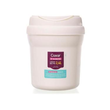 Imagem de Lixeira de Pia Plástica Branca 2,4L Casar Sanremo