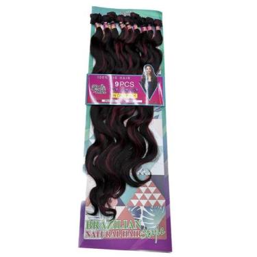 Imagem de Cabelo Brazilian Style Fibra Organica Premiun 9 pcs 320gr - D&D Commer
