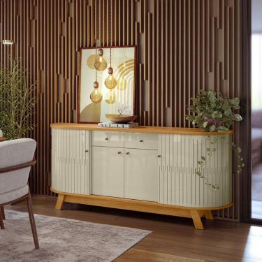 Imagem de Buffet Aparador 4 Portas 2 Gavetas 183x81cm Mônaco Madetec