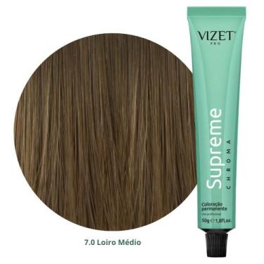 Imagem de Coloração Supreme Chroma Naturais Intensos 7NI Loiro Médio 50gr Vizet