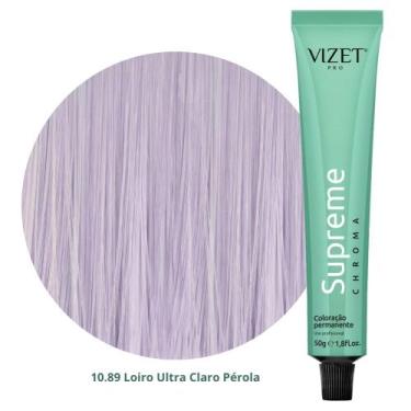 Imagem de Coloração Supreme Chroma 10.89 Loiro Ultra Claro Pérola 50gr Vizet
