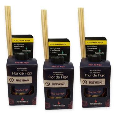 Imagem de 3 Aromatizador Ambiente Flor de Figo Senalândia Difusor Vareta 280ml P