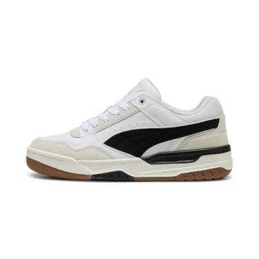 Imagem de PUMA Tênis masculino Rebound Retro, Branco-preto-Pena Cinza, 40