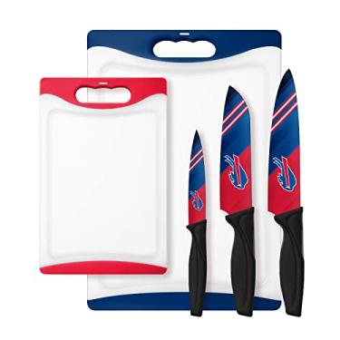 Imagem de The Sports Vault NFL Buffalo Bills Conjunto de 5 facas e tábua de corte