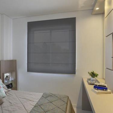 Imagem de Persiana Romana (2,00Larg. x 2,00Alt.) Tecido Tela Solar Screen Preto 