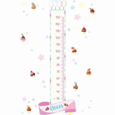 Imagem de Adesivo de Parede Doces Candy Colors Régua Crescimento 169cm - Quartin