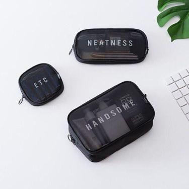 Imagem de Bolsa Necessaire Organizadoras Nylon + Tela Handsome - oem, P - ETC, V