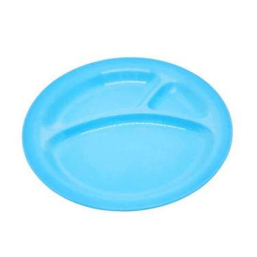 Imagem de Pratinho Infantil Com Divisória Prato Para Bebê- 10 Unidades - Deluma,