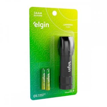 Imagem de Lanterna De Bolso Elgin 9 Leds Preta Com 3 Pilhas Aaa