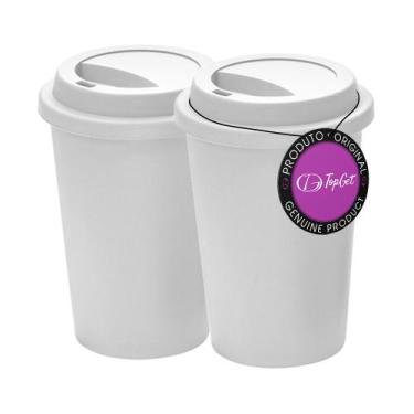 Imagem de Kit 2x Copos para Viagem 450 ml Jacarta TopGet, Branco