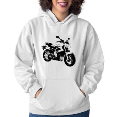 Imagem de Moletom Feminino Moto XJ6 N Art - Foca na Moda, Branco, G