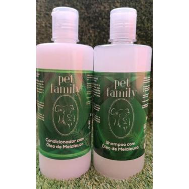 Imagem de Kit Banho Pet Para Cão e Gato Shampoo e Condicionador Melaleuca 500 ml