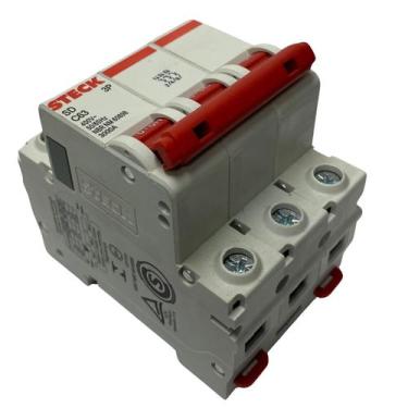 Imagem de Disjuntor Steck Tripolar Triplo Curva C 10a, 16a, 20a, 25a, 32a, 40a, 