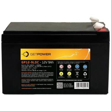 Imagem de Bateria Selada 12V 9ah Ciclo Profundo GetPower - Nobreak - GET POWER