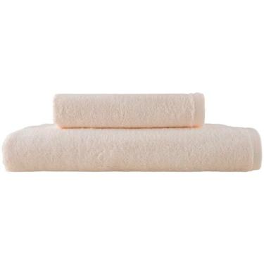 Imagem de Jogo de Toalhas de Banho Dohler 100% Algodão Florença Creme 2 Peças, C