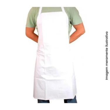 Imagem de Avental de PVC Branco com fivela 1,20x70cm Maicol - 1 unidade CA 37729