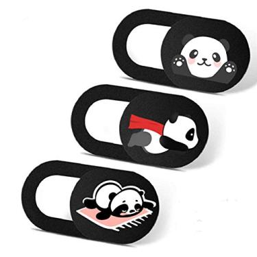 Imagem de IMNEXT2U Capa para câmera de laptop, pacote com 3, capa de câmera ultrafina para laptop Echo Show, computador, tablet, Chromebook, PC - Panda
