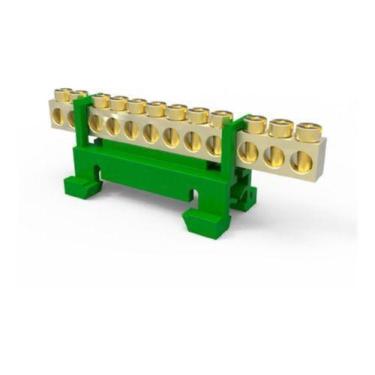 Imagem de Barramento ( Borneira ) Para Fio Neutro E Terra 12 Polos - Enerbras