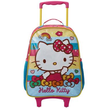 Imagem de Mochila com Rodas 40cm Escolar 16 Hello Kitty Rainbow Xeryus 13530