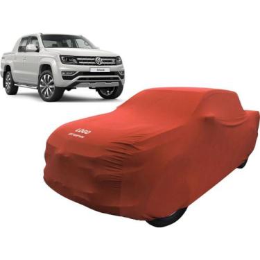 Imagem de Capa Para Cobrir Carro Volkswagen Amarok Tecido Helanca - Mz, Vermelha